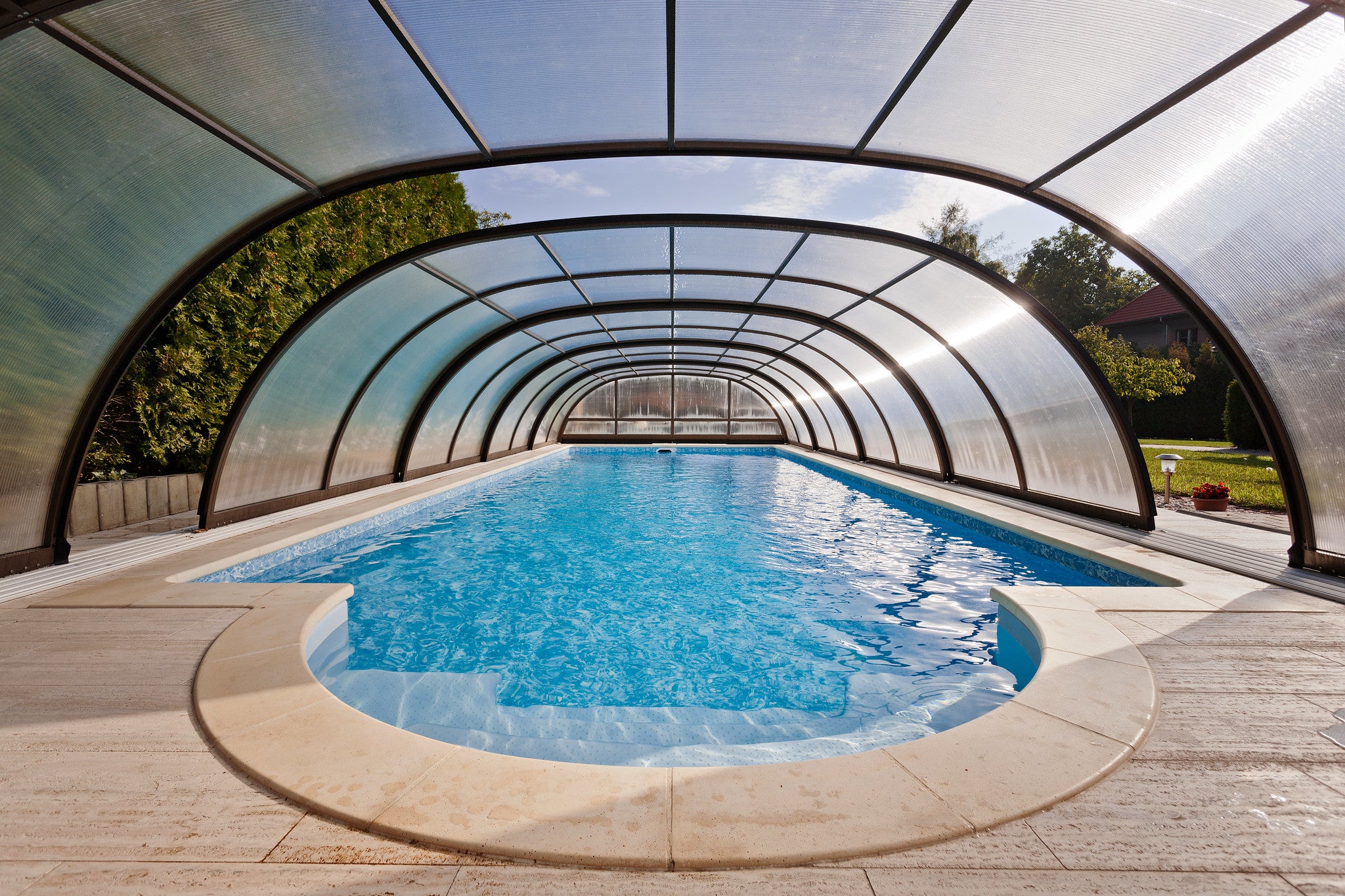 Tropea Neo Medium Height Telescopic Pool Enclosure Alukov