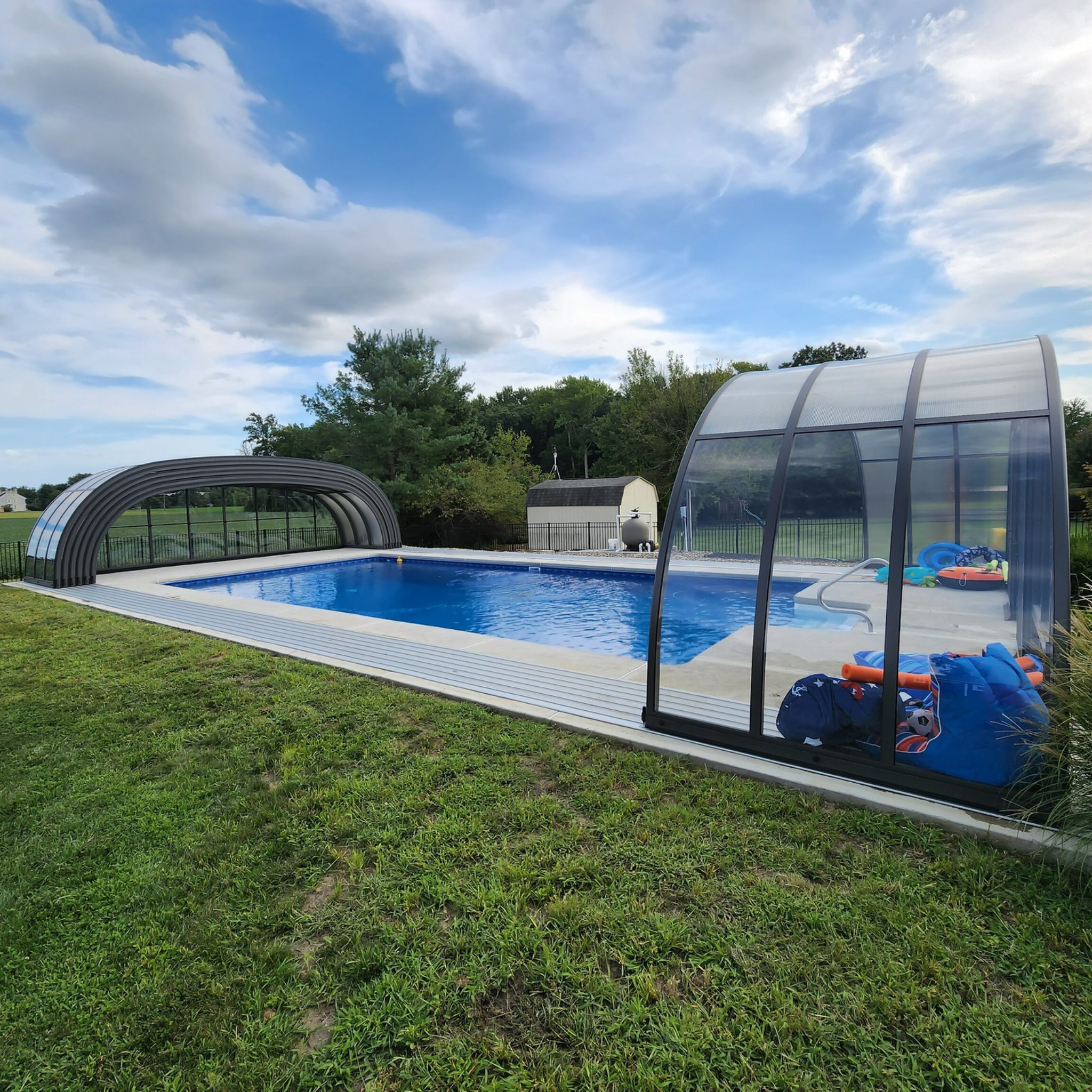 Tropea Neo Medium Height Telescopic Pool Enclosure Alukov