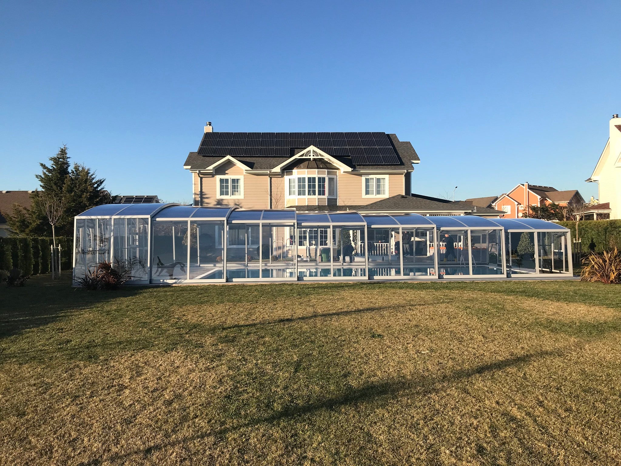 Venezia High Telescopic Swimming Pool Enclosure Alukov