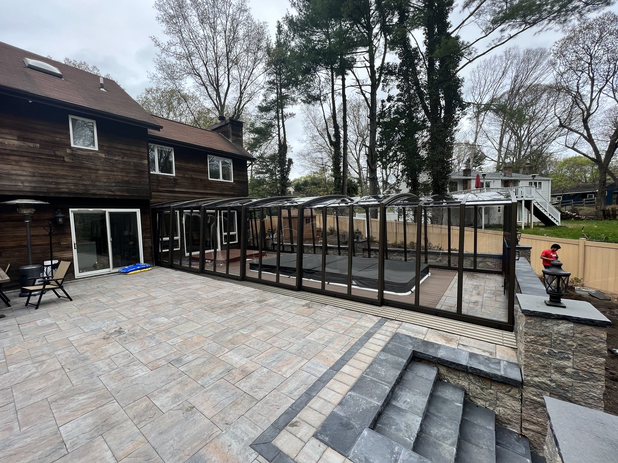 Venezia High Telescopic Swimming Pool Enclosure Alukov