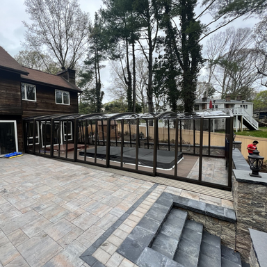 Venezia High Telescopic Swimming Pool Enclosure Alukov