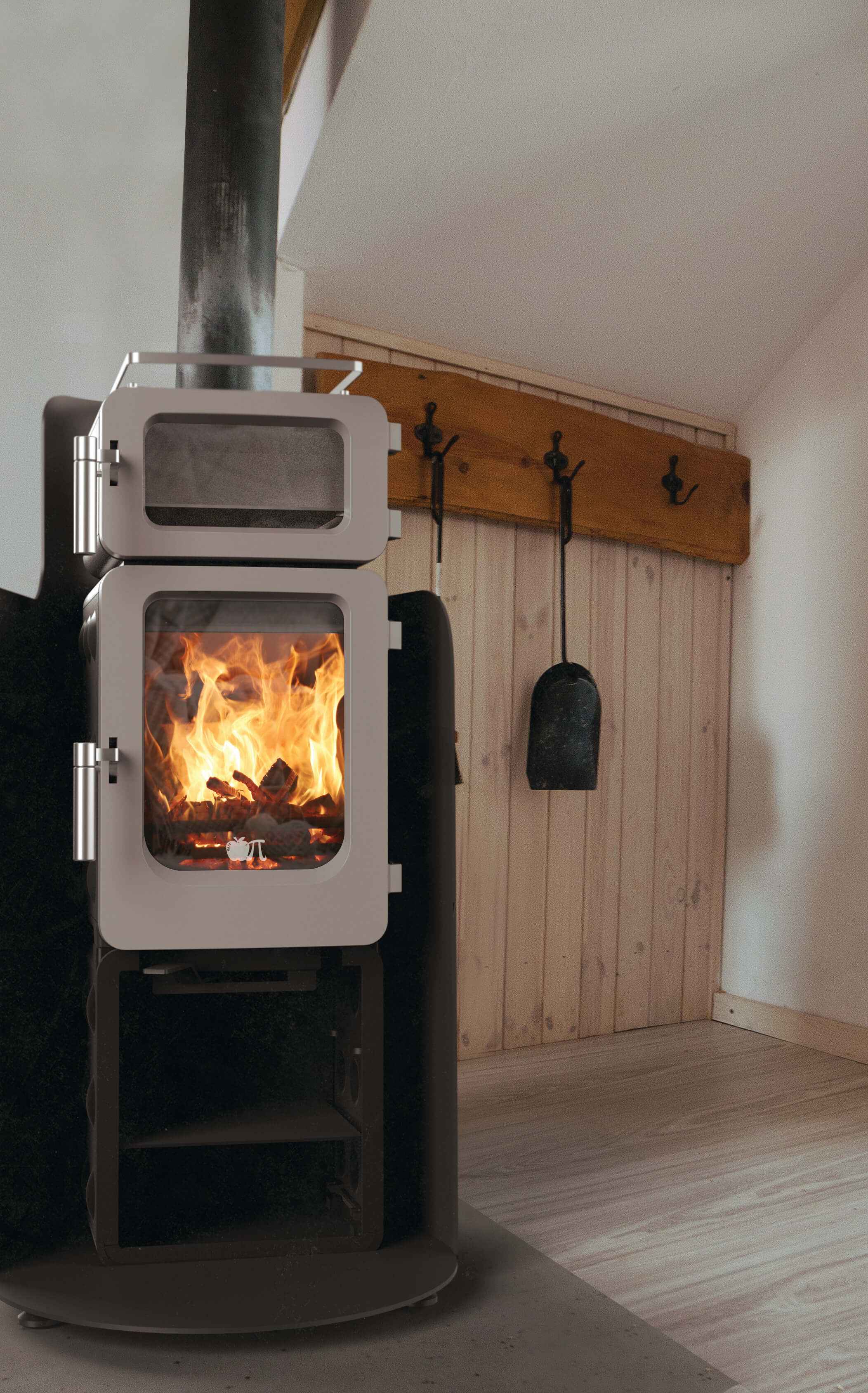 Ekol ApplePie Baked Apple Stack 4kW Wood Burning Stove Saltfire