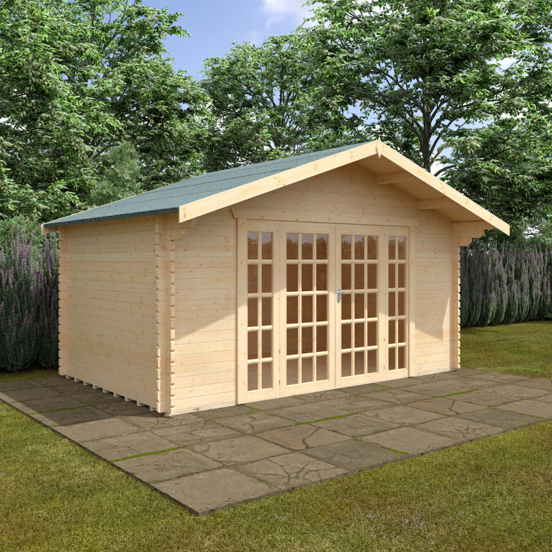 Woodlands The Balmoral Apex Log Cabin - 16ft x 16ft (44mm)