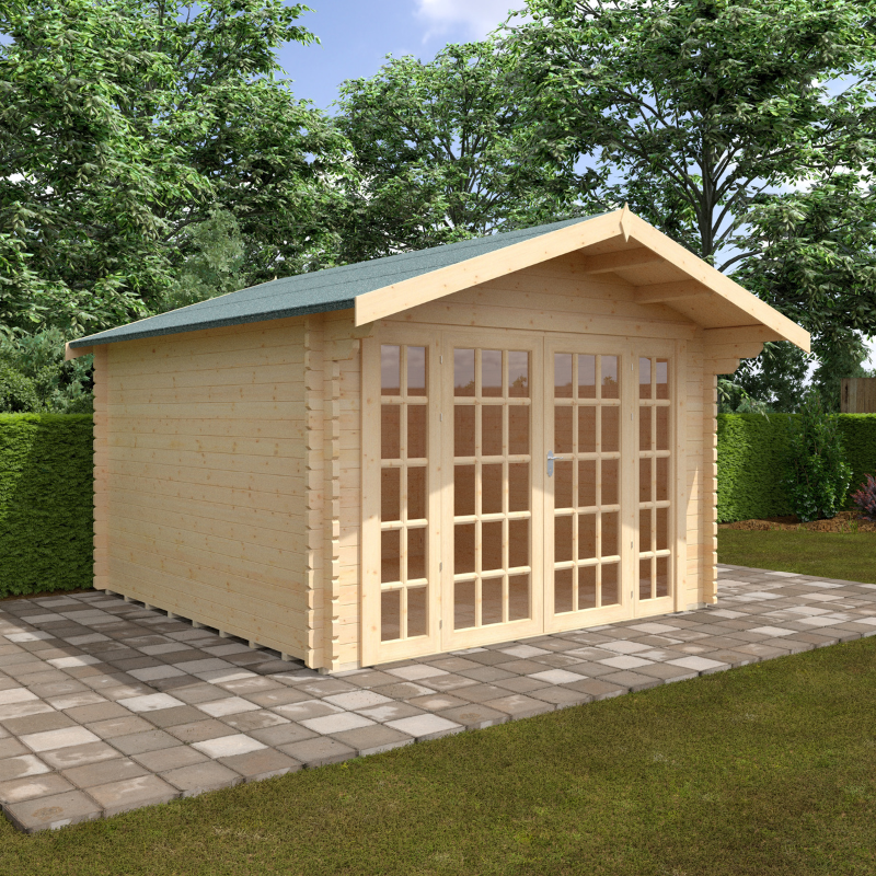 Woodlands The Balmoral Apex Log Cabin - 12ft x 16ft (44mm)