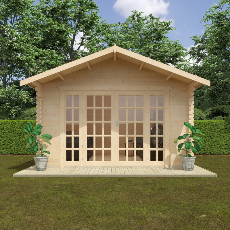 Woodlands The Balmoral Apex Log Cabin - 16ft x 16ft (44mm)