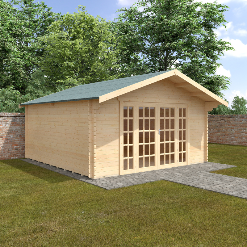 Woodlands The Balmoral Apex Log Cabin - 10ft x 14ft (44mm)