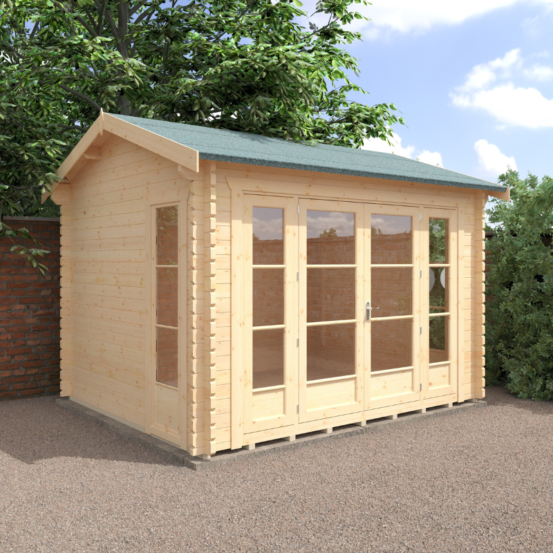 Woodlands The Bamber Apex Log Cabin - 14ft x 12ft (44mm)