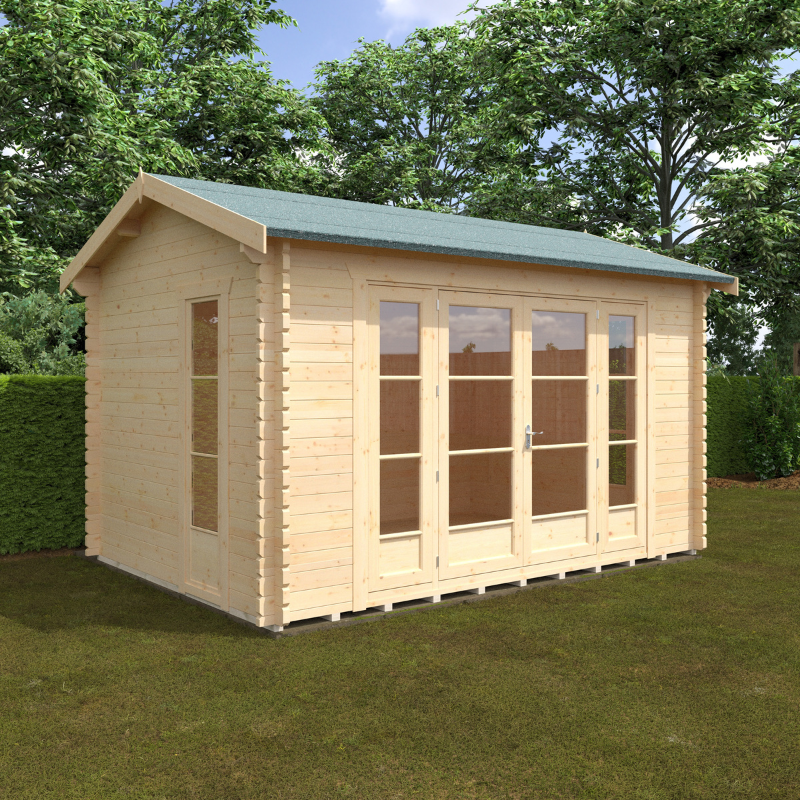 Woodlands The Bamber Apex Log Cabin - 14ft x 10ft (44mm)