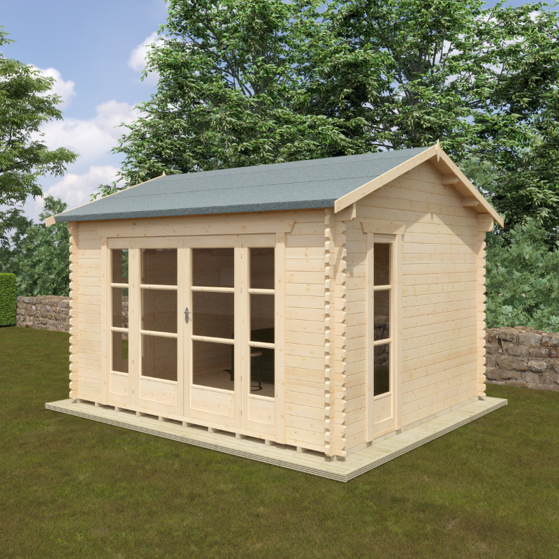 Woodlands The Bamber Apex Log Cabin - 14ft x 12ft (44mm)