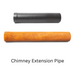 The extension pipe for the flue of the BonFeu BonBini chiminea in corten and black.
