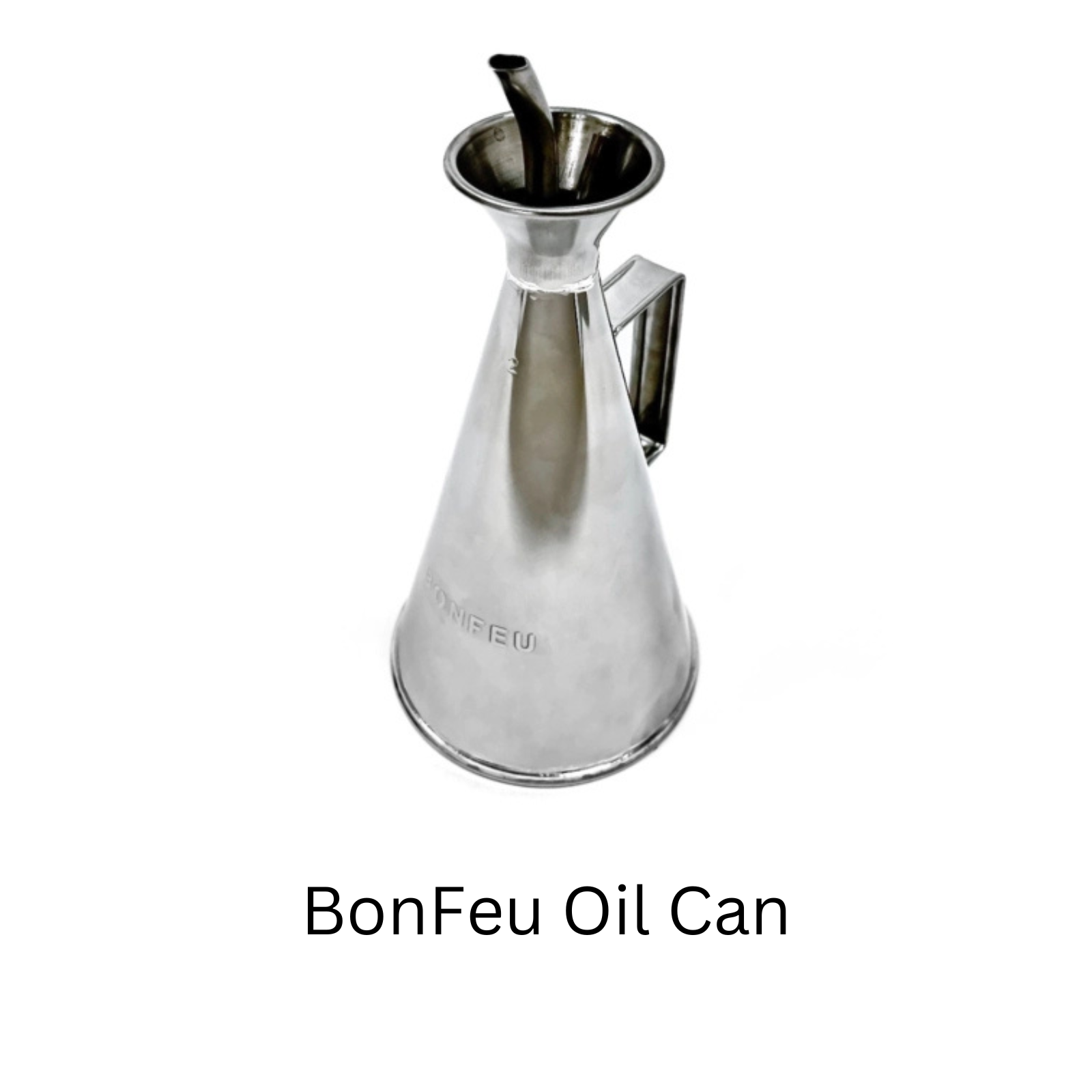 The BonFeu oil can, used to store and dispense oil for cooking.