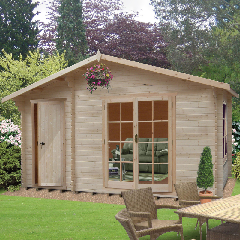 Shire Bourne Log Cabin - 14 x 14