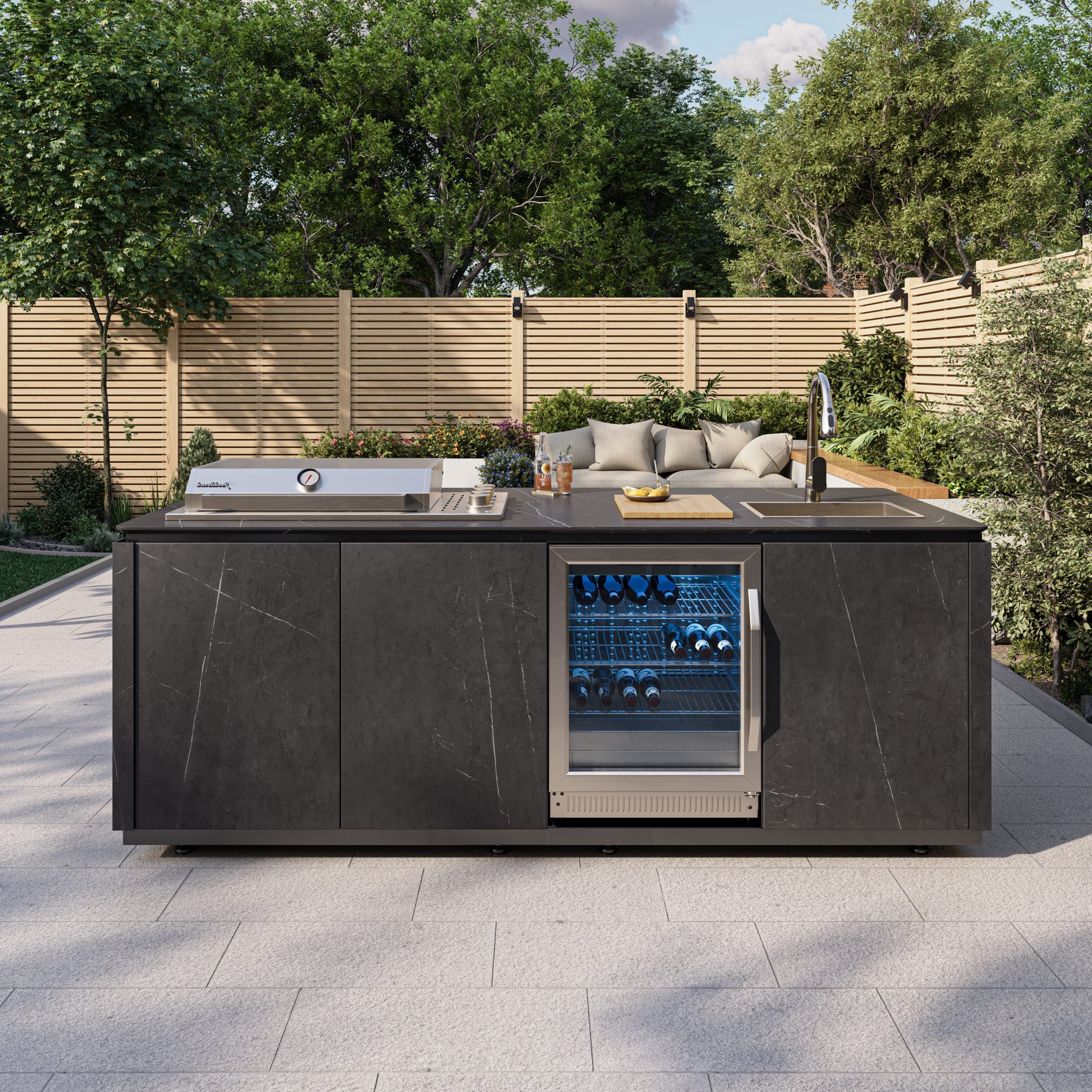 Buschbeck Derby Outdoor Kitchen - White/Grey
