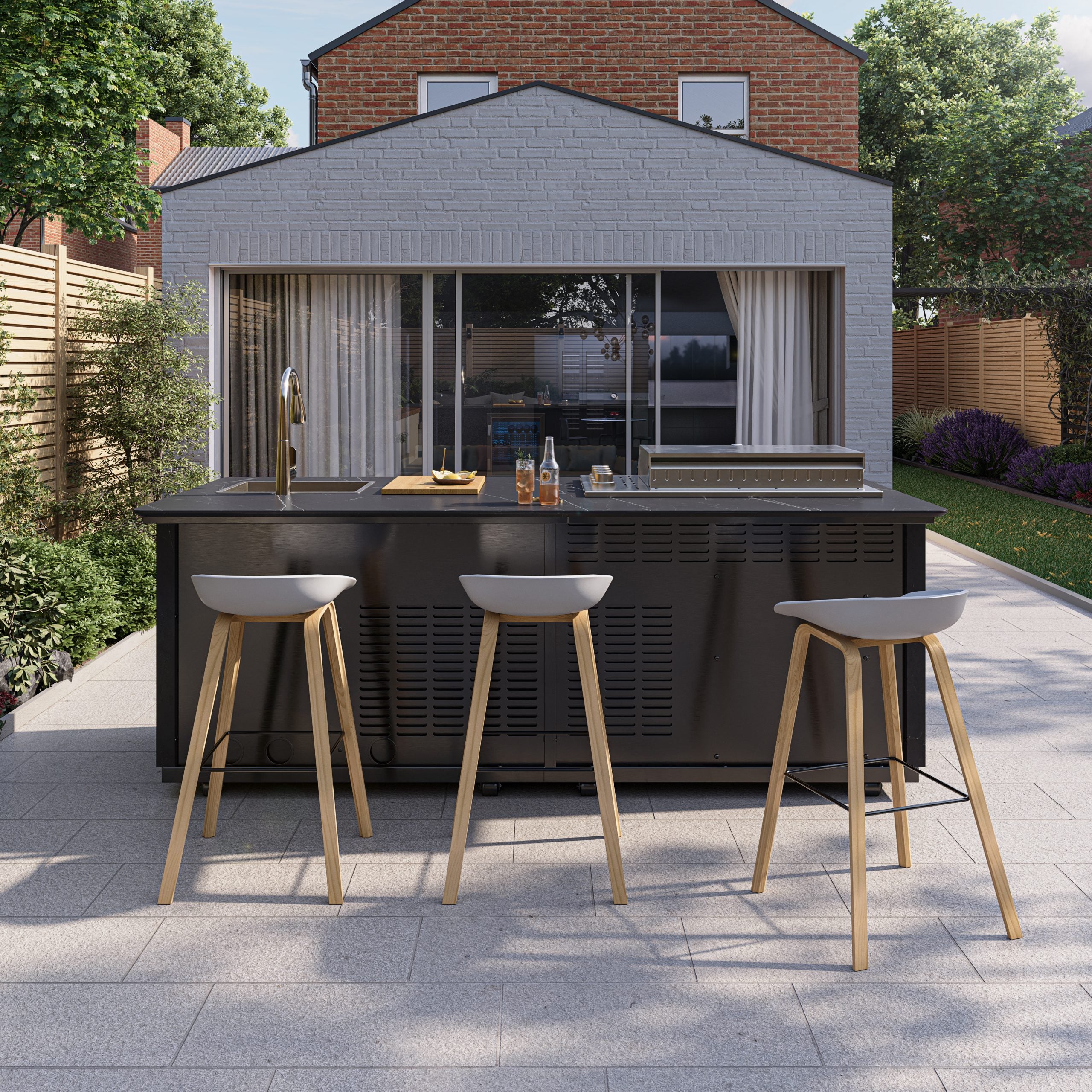 Buschbeck Derby Outdoor Kitchen - White/Grey