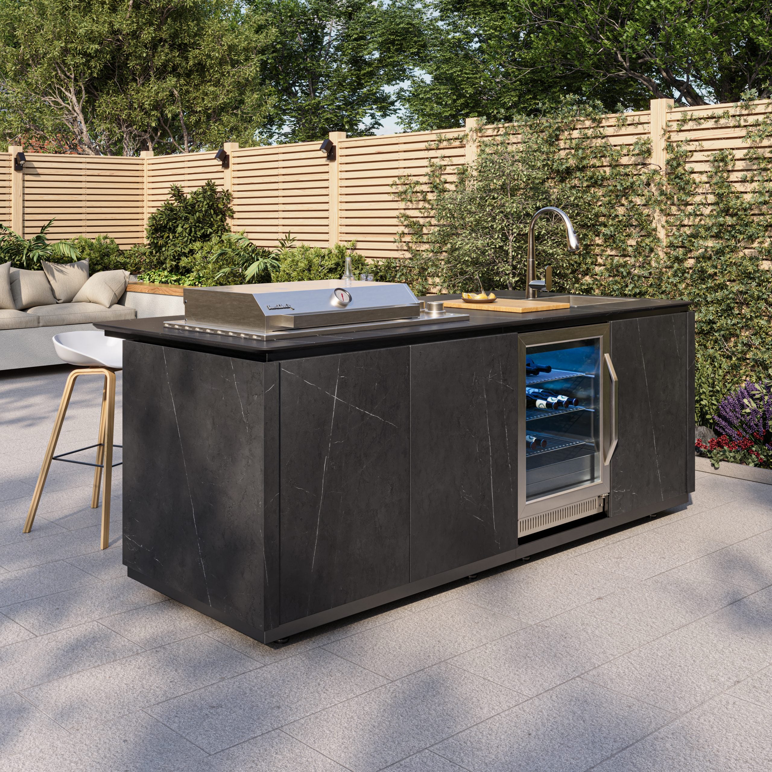 Buschbeck Derby Outdoor Kitchen - White/Grey