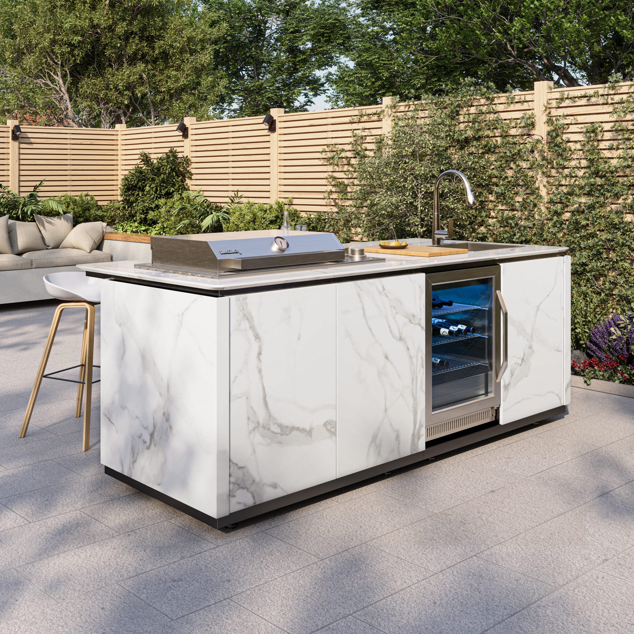 Buschbeck Derby Outdoor Kitchen - White/Grey