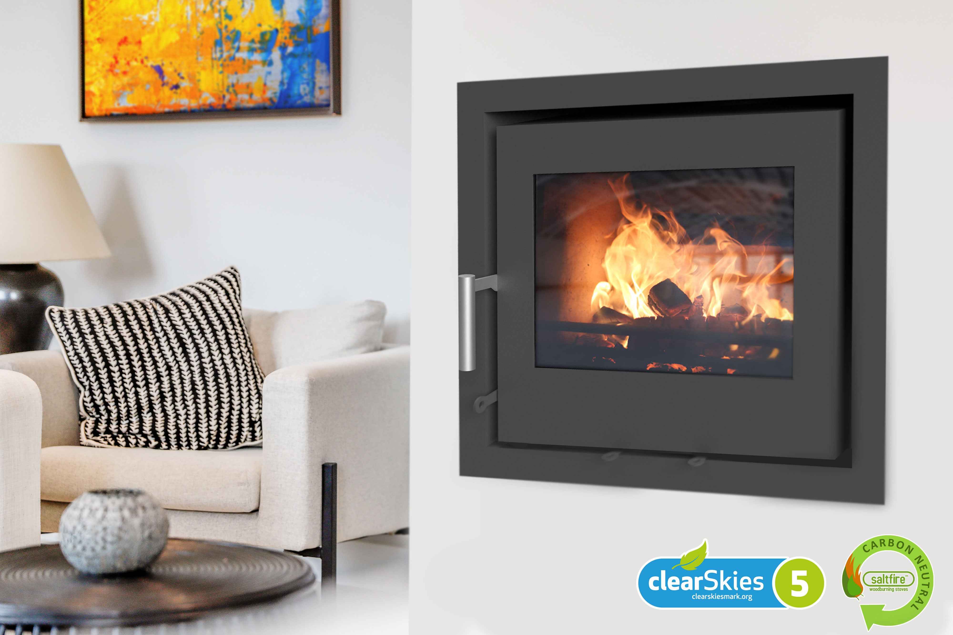 Saltfire CS7 Cassette 7kW Inset Stove Saltfire