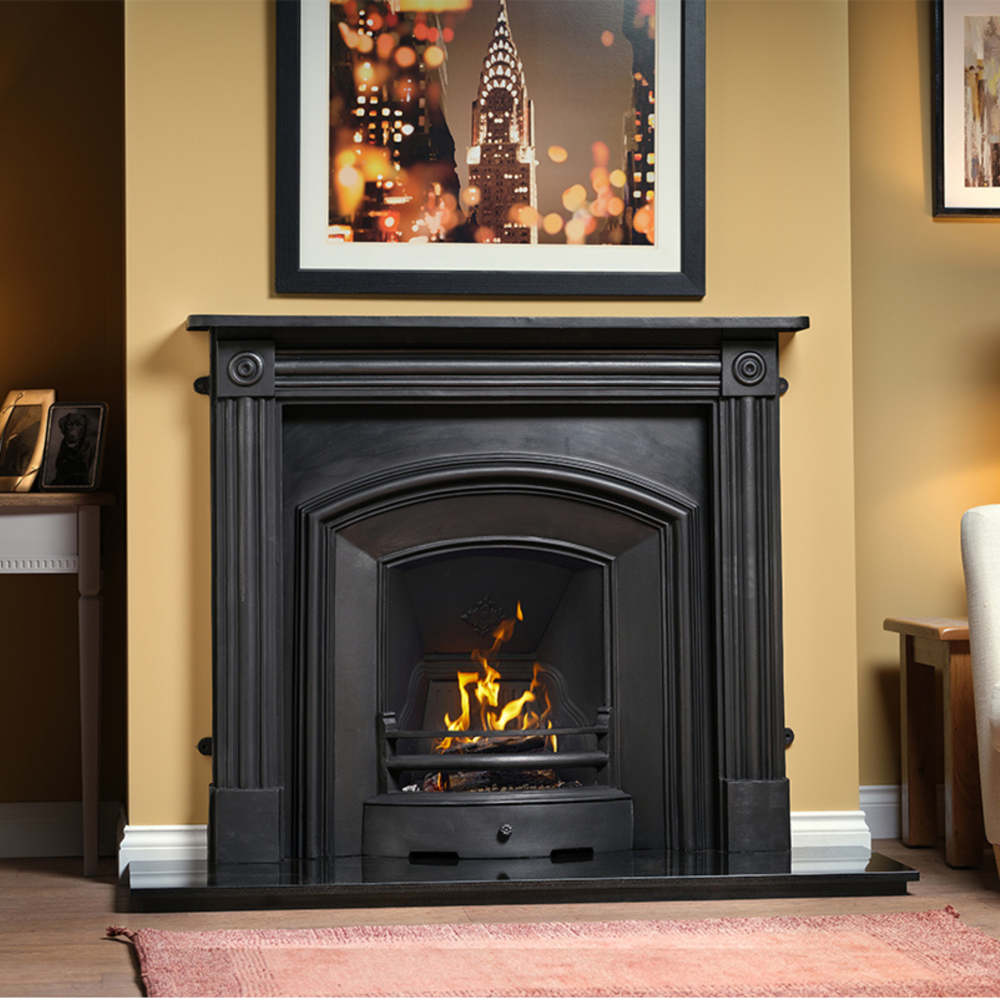 Carron London Plate Cast Iron Fireplace Insert