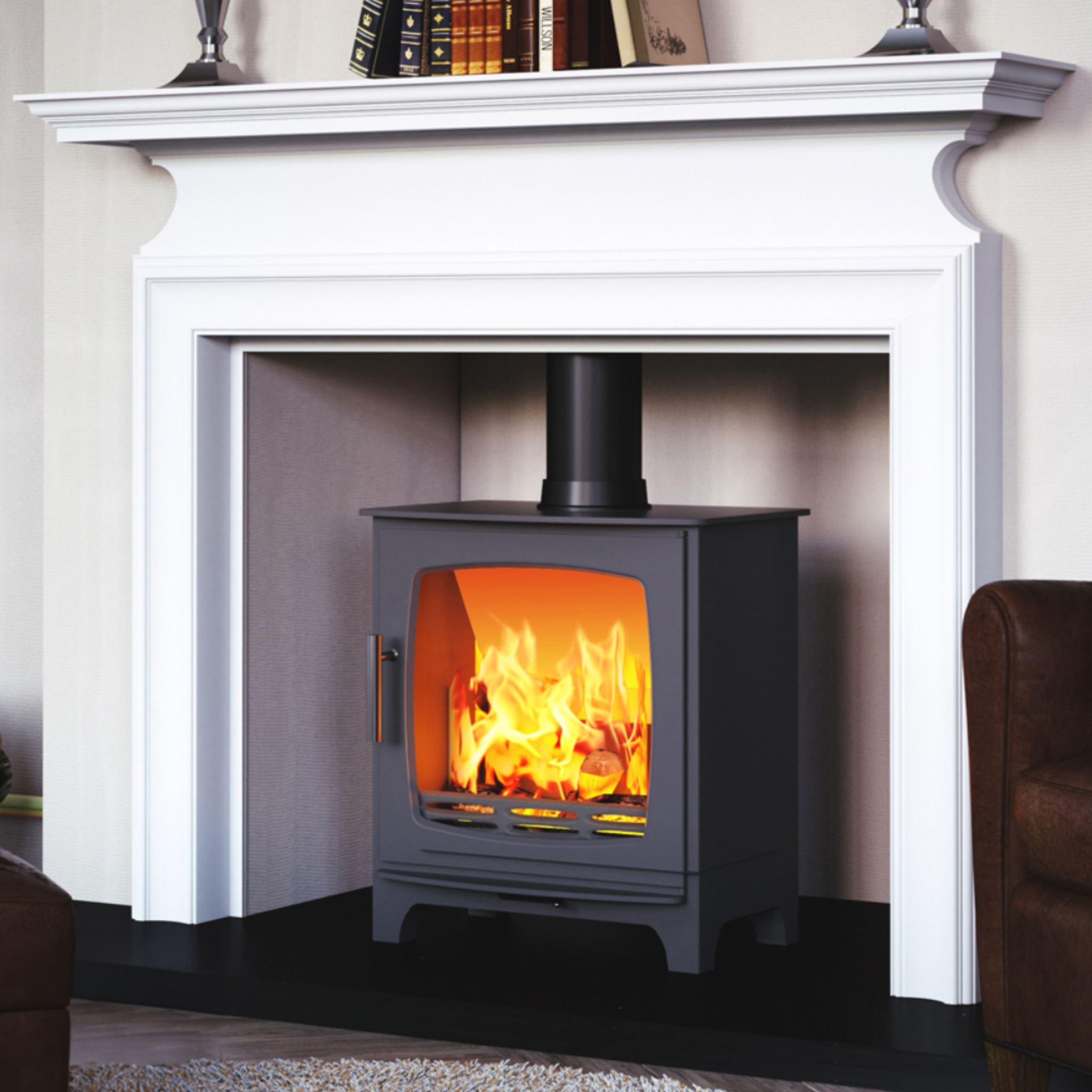Carron Revolution 5kW Wood Burning Stove - Matt Black