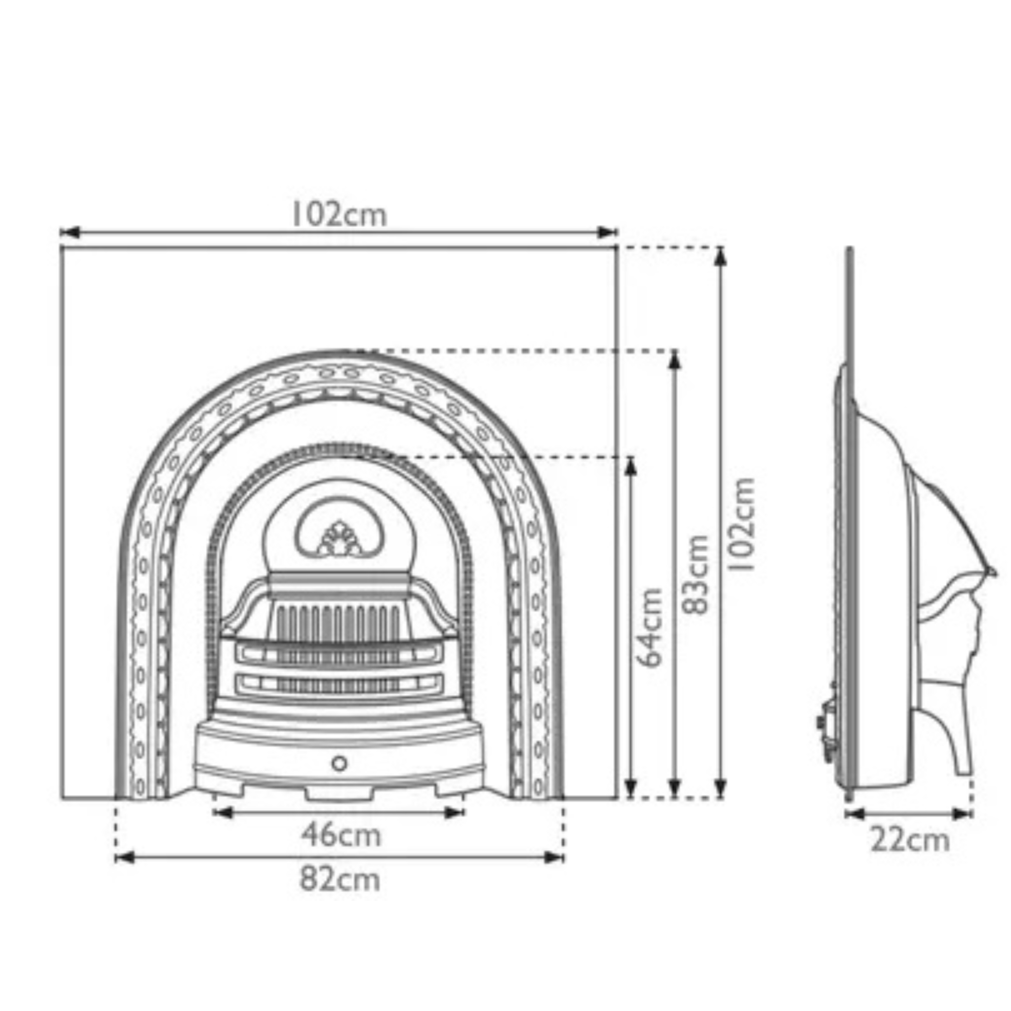 Carron Scotia Cast Iron Fireplace Insert