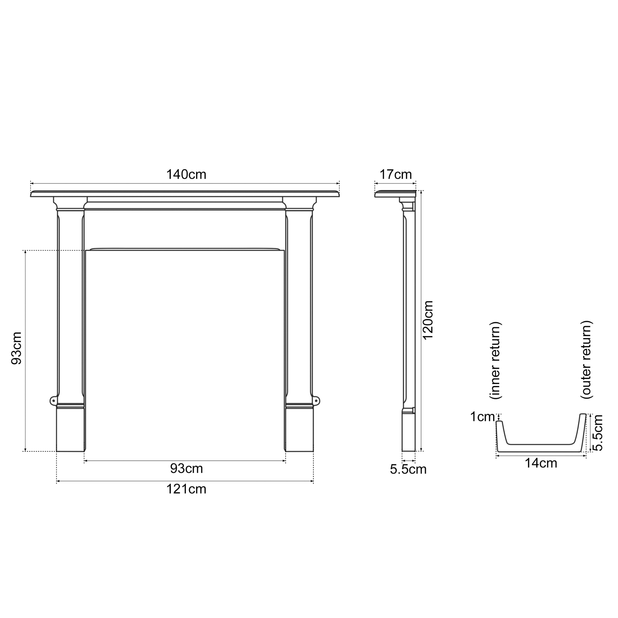 Carron The Alice Cast Iron Fireplace Surround