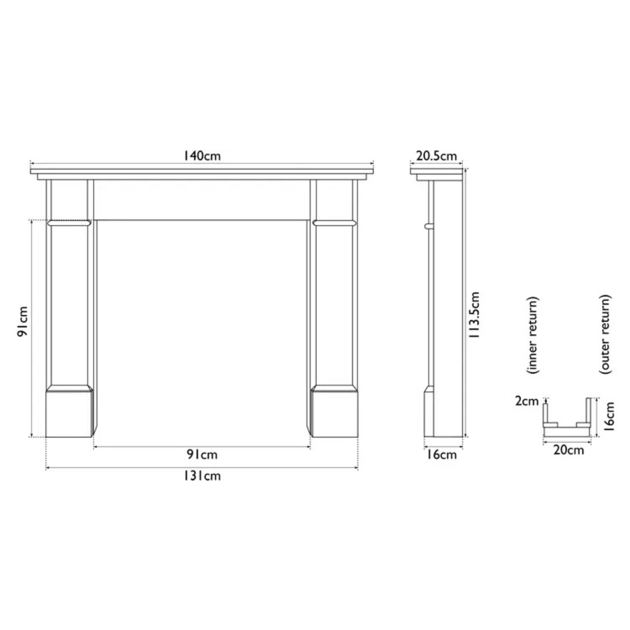 Carron The Berrington Wooden Fireplace Surround
