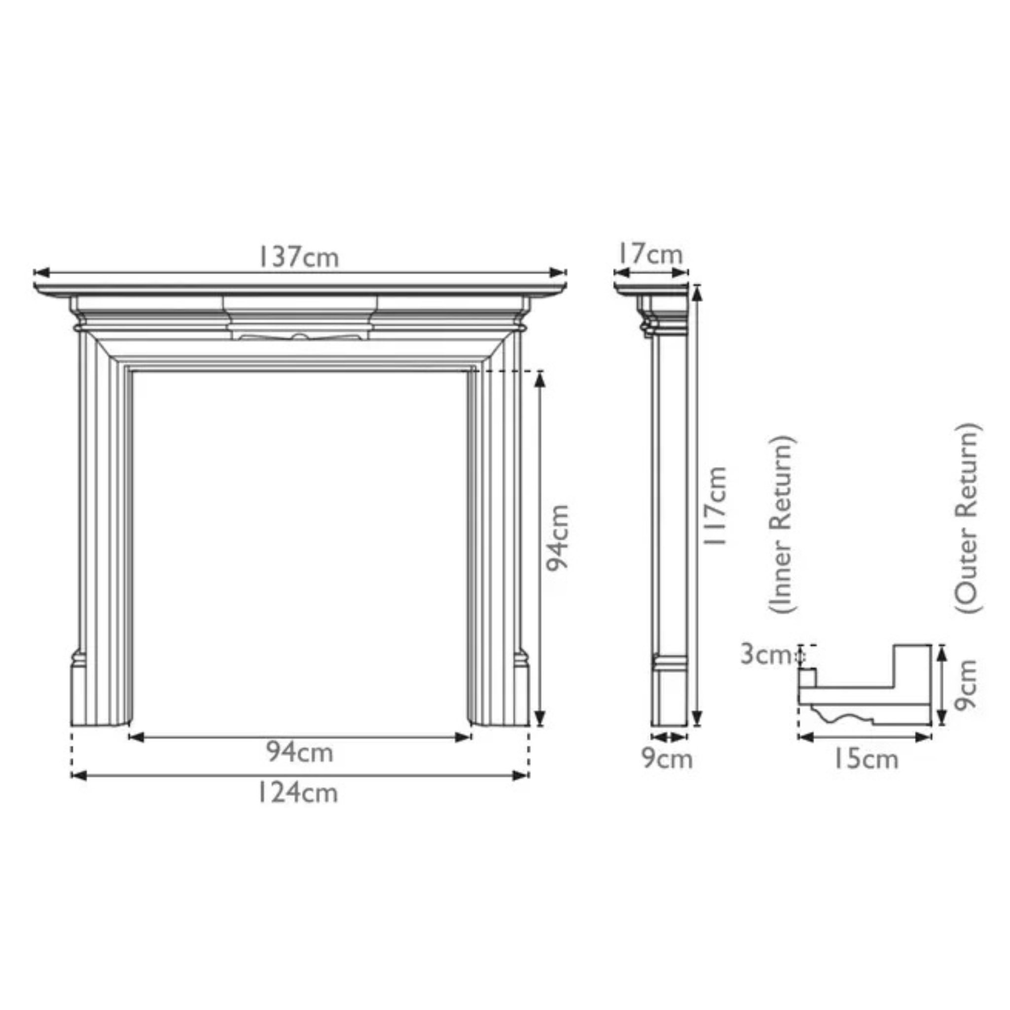Carron The Grand Wooden Fireplace Surround