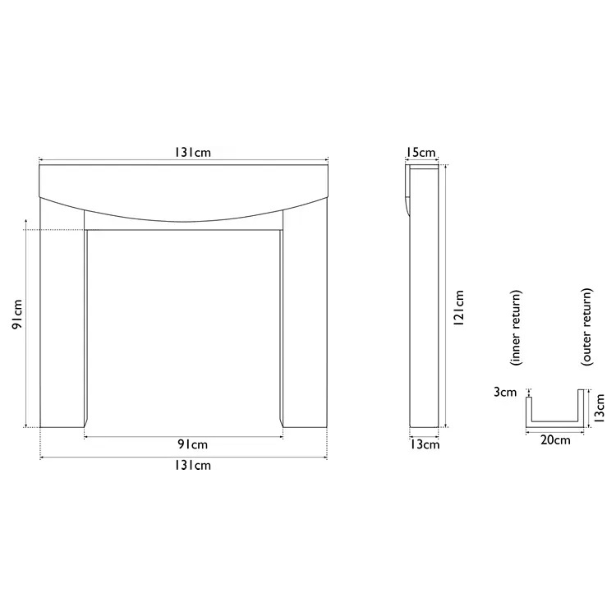 Carron The Hardwick Wooden Fireplace Surround