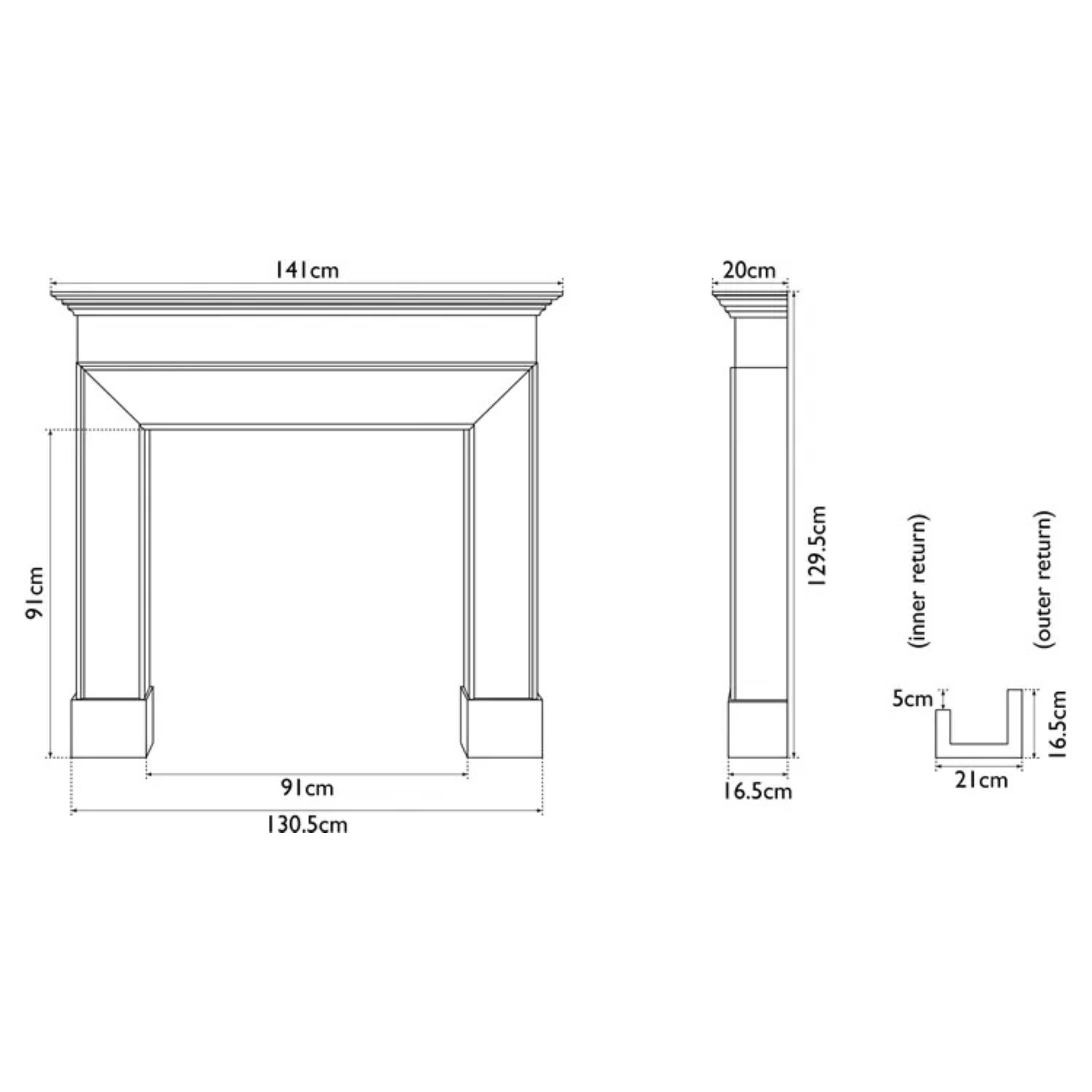Carron The Nostell Wooden Fireplace Surround