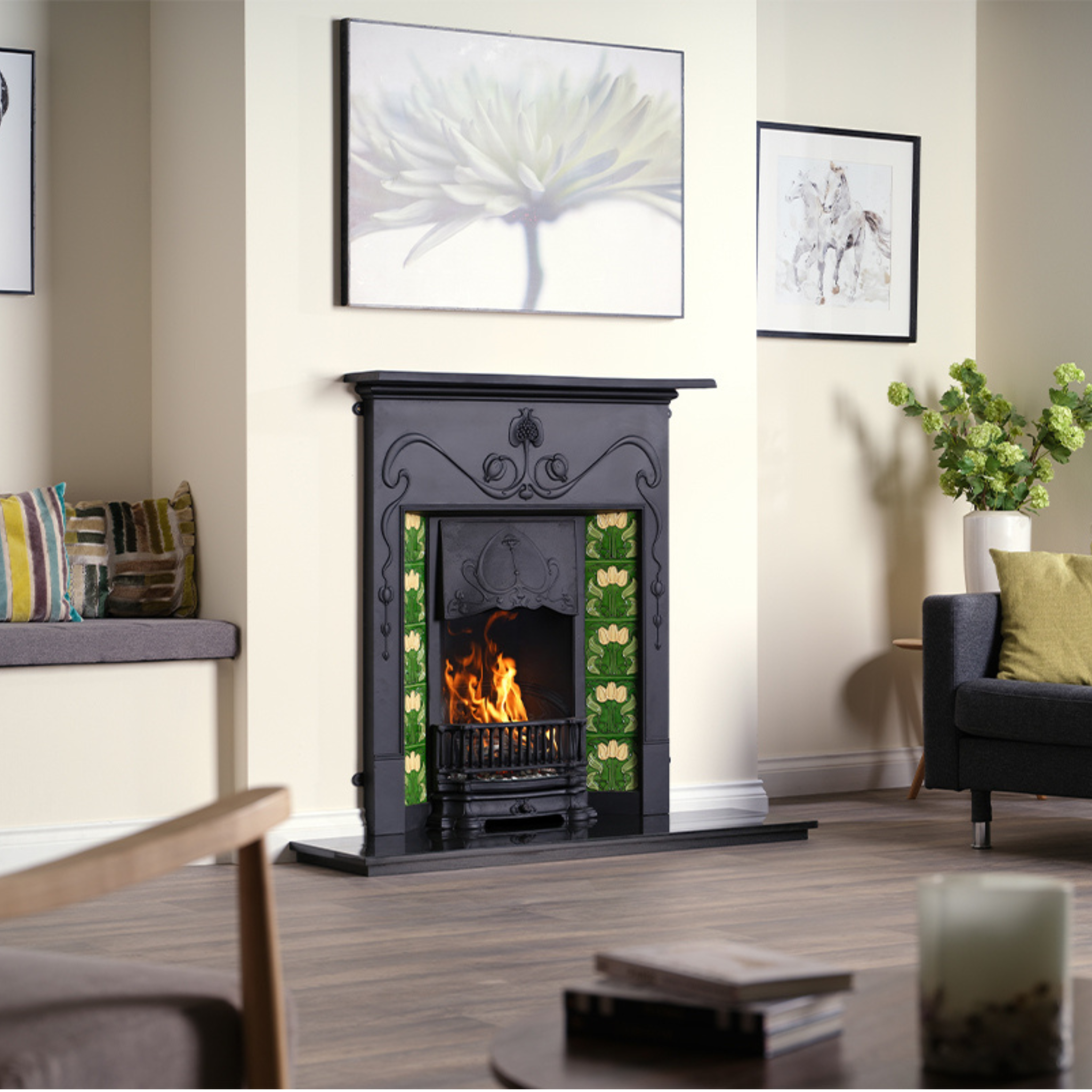 Carron Valentine Cast Iron Combination Fireplace