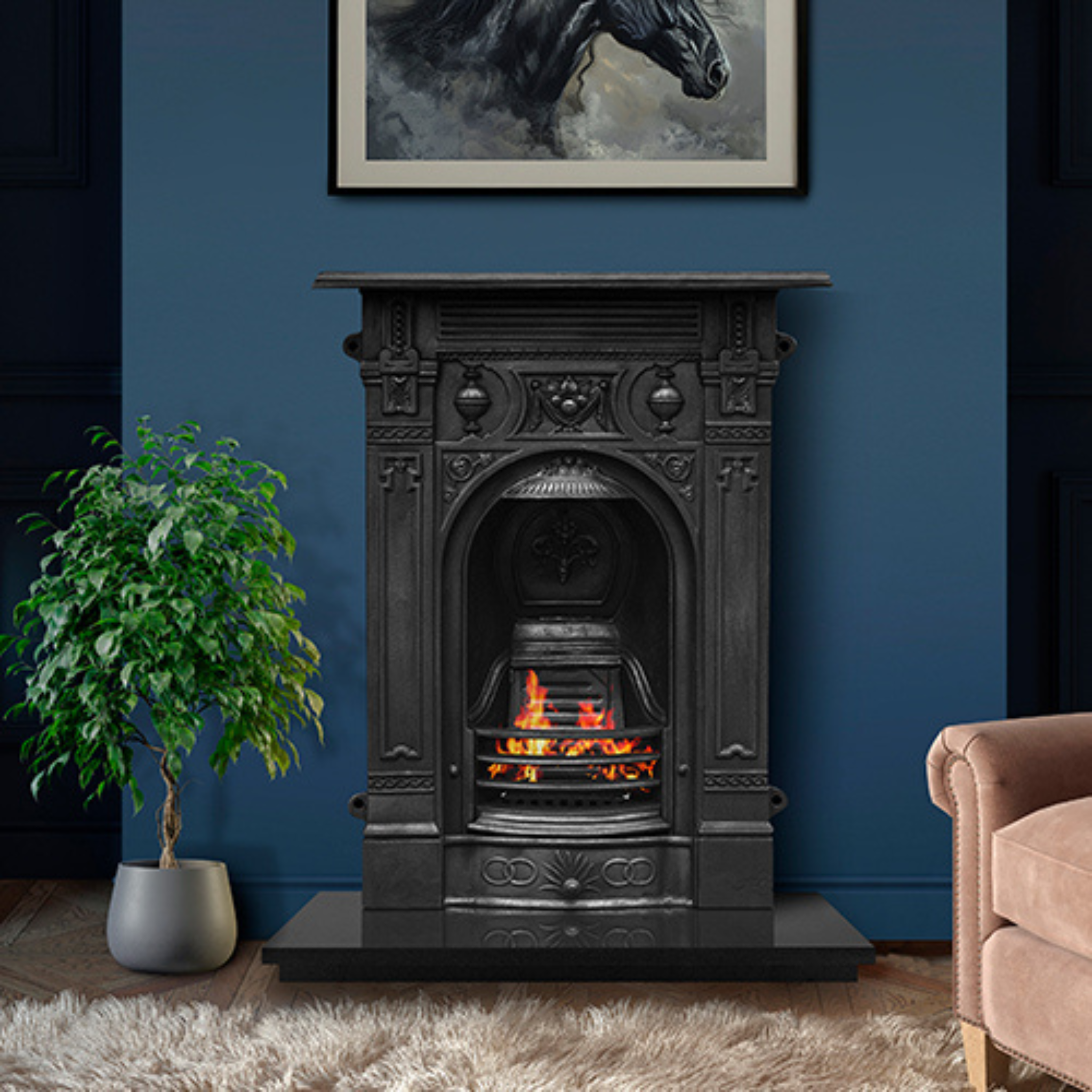 Carron Victorian Cast Iron Combination Fireplace (Small)