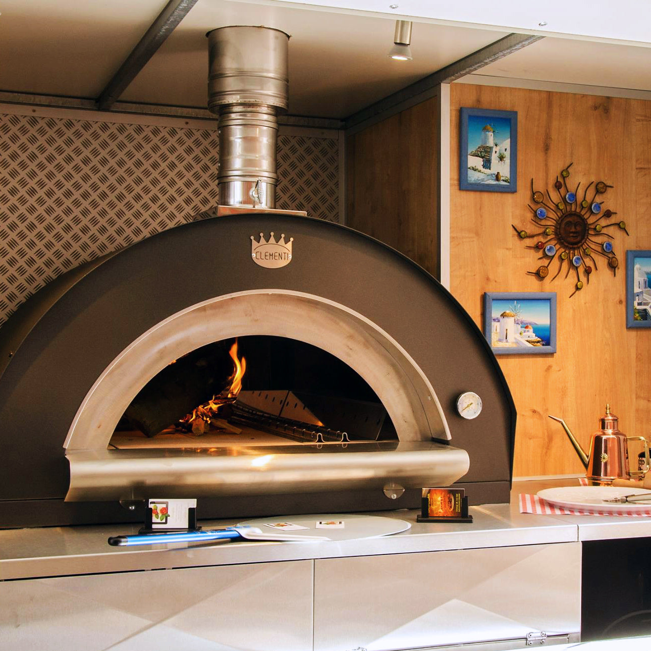 Clementi Pulcinella Wood Fired Pizza Oven - 60 x 60 (Includes 6-Piece Accessory Kit)