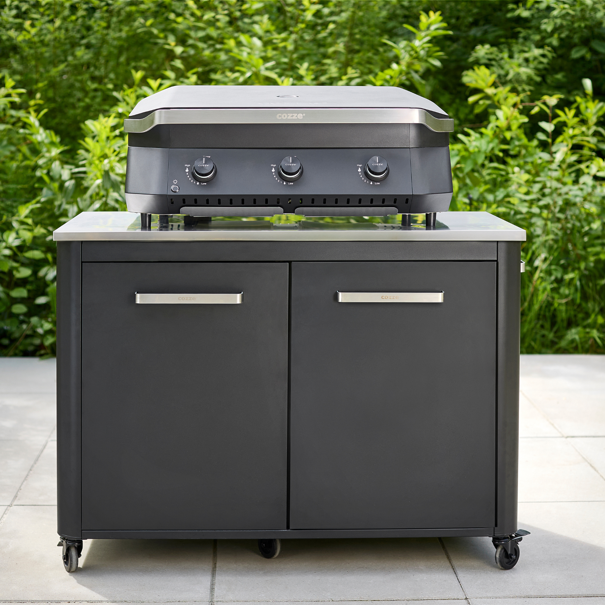 Cozze G-800 Three Burner Gas Plancha With Lid - 80 x 50 cm (Cooking Area) Cozze Dream