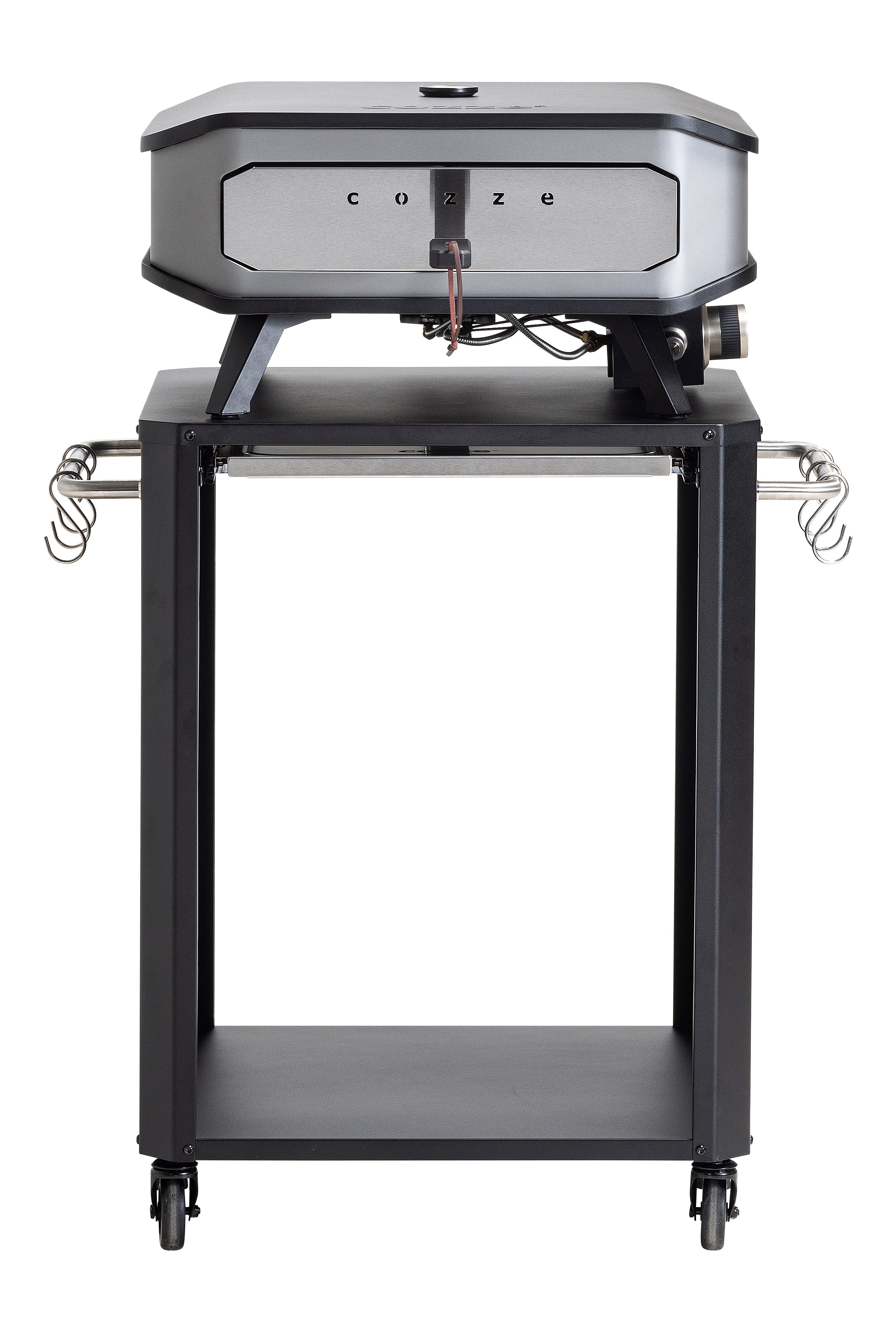 Cozze Outdoor Table With Pull Out Stainless Steel Prep Shelf Cozze Dream