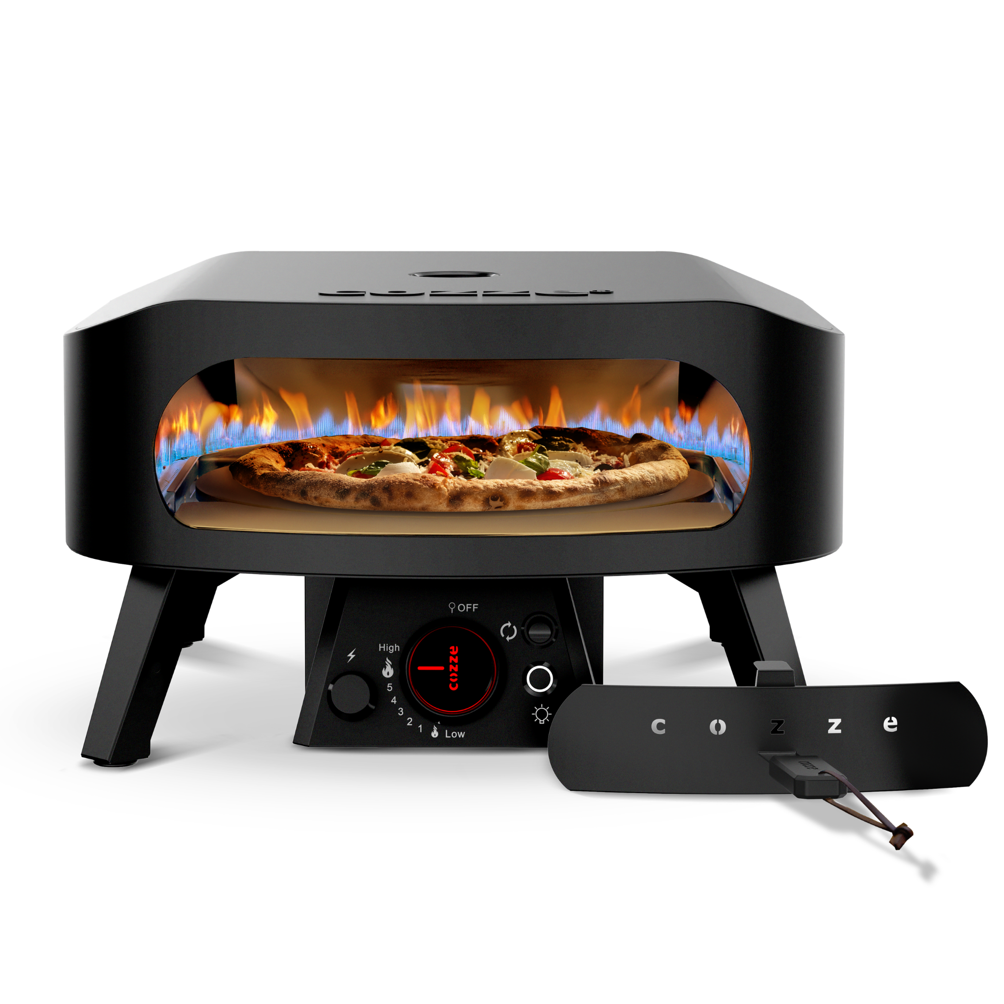 Cozze 13 Inch Gas Fired Rotating Pizza Oven - Black Edition Cozze