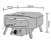 Cozze 13 Inch Gas Fired Rotating Pizza Oven - Black Edition Cozze