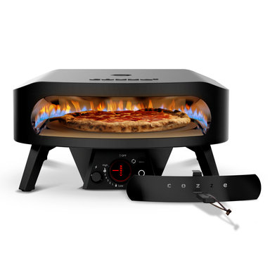 Cozze 17 Inch Gas Fired Rotating Pizza Oven - Black Edition Cozze