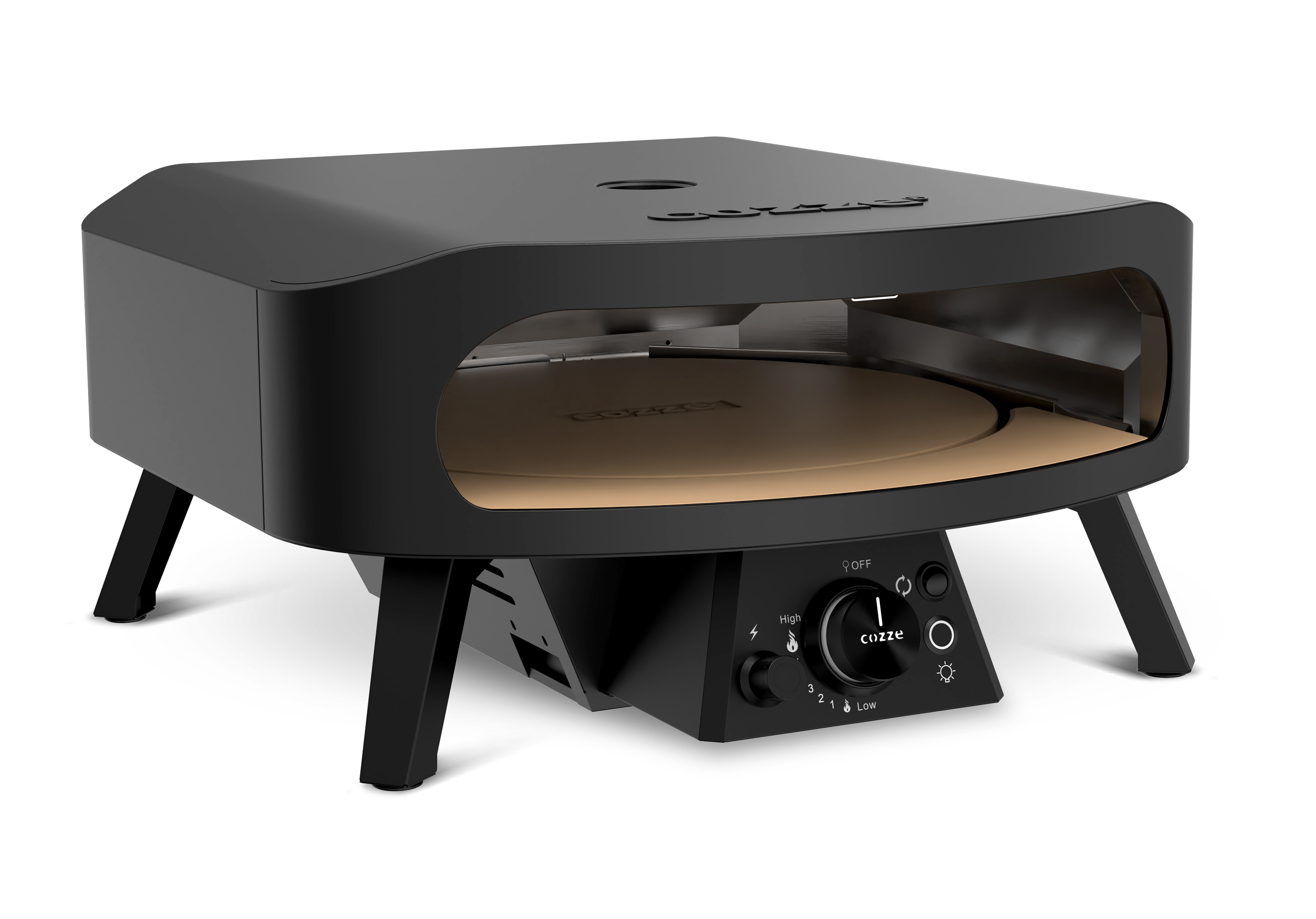 Cozze 17 Inch Gas Fired Rotating Pizza Oven - Black Edition Cozze