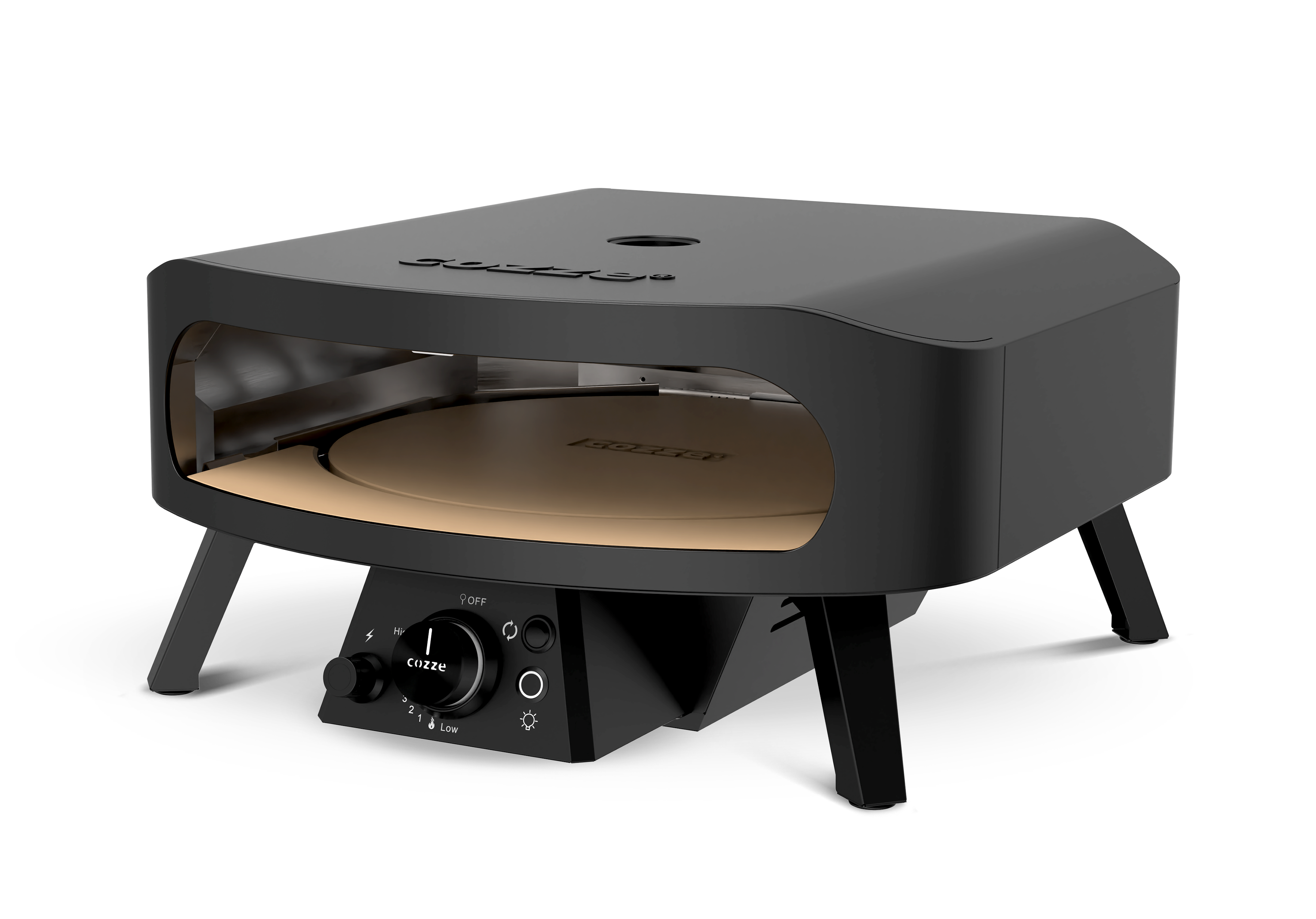 Cozze 17 Inch Gas Fired Rotating Pizza Oven - Black Edition Cozze