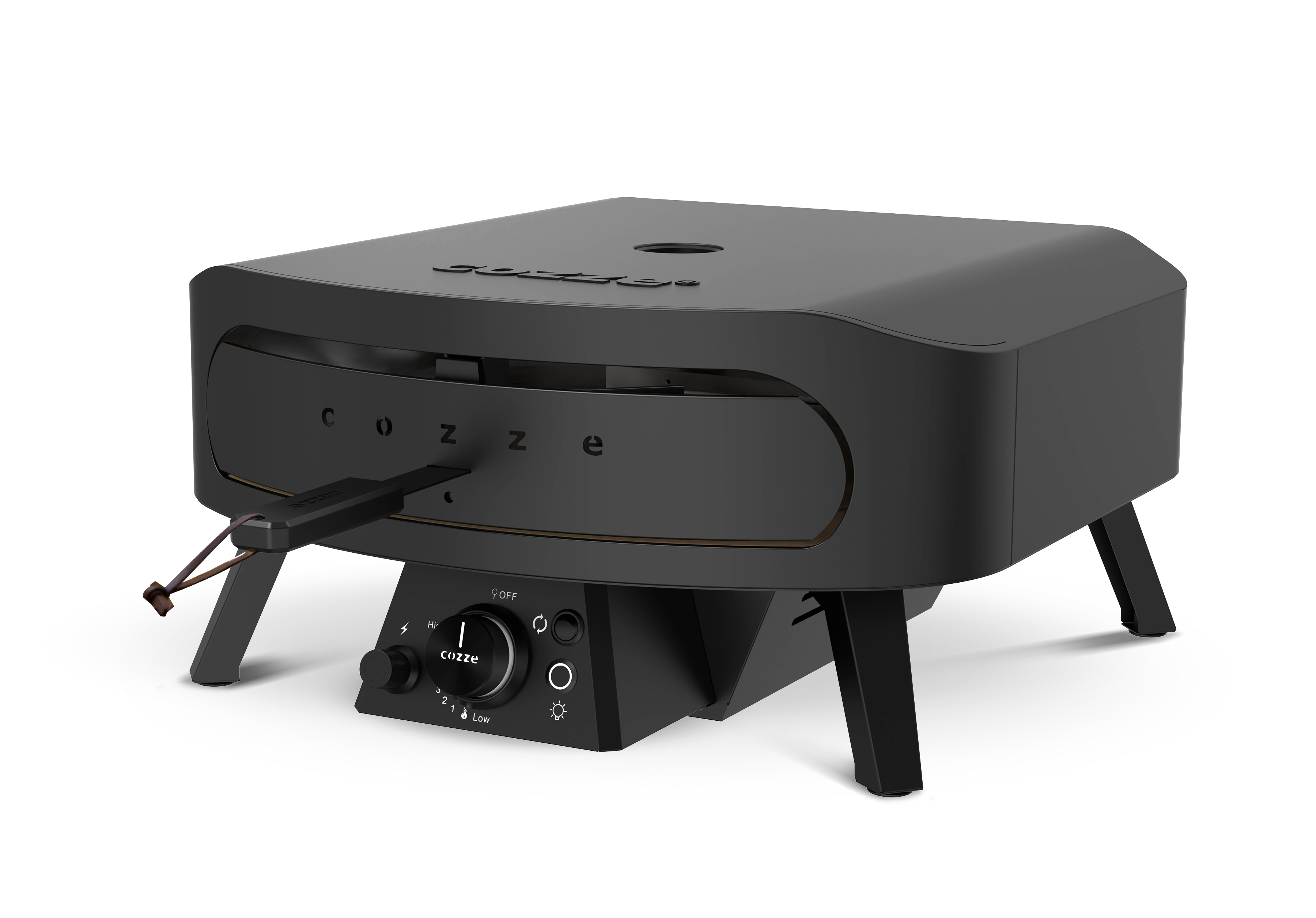 Cozze 17 Inch Gas Fired Rotating Pizza Oven - Black Edition Cozze