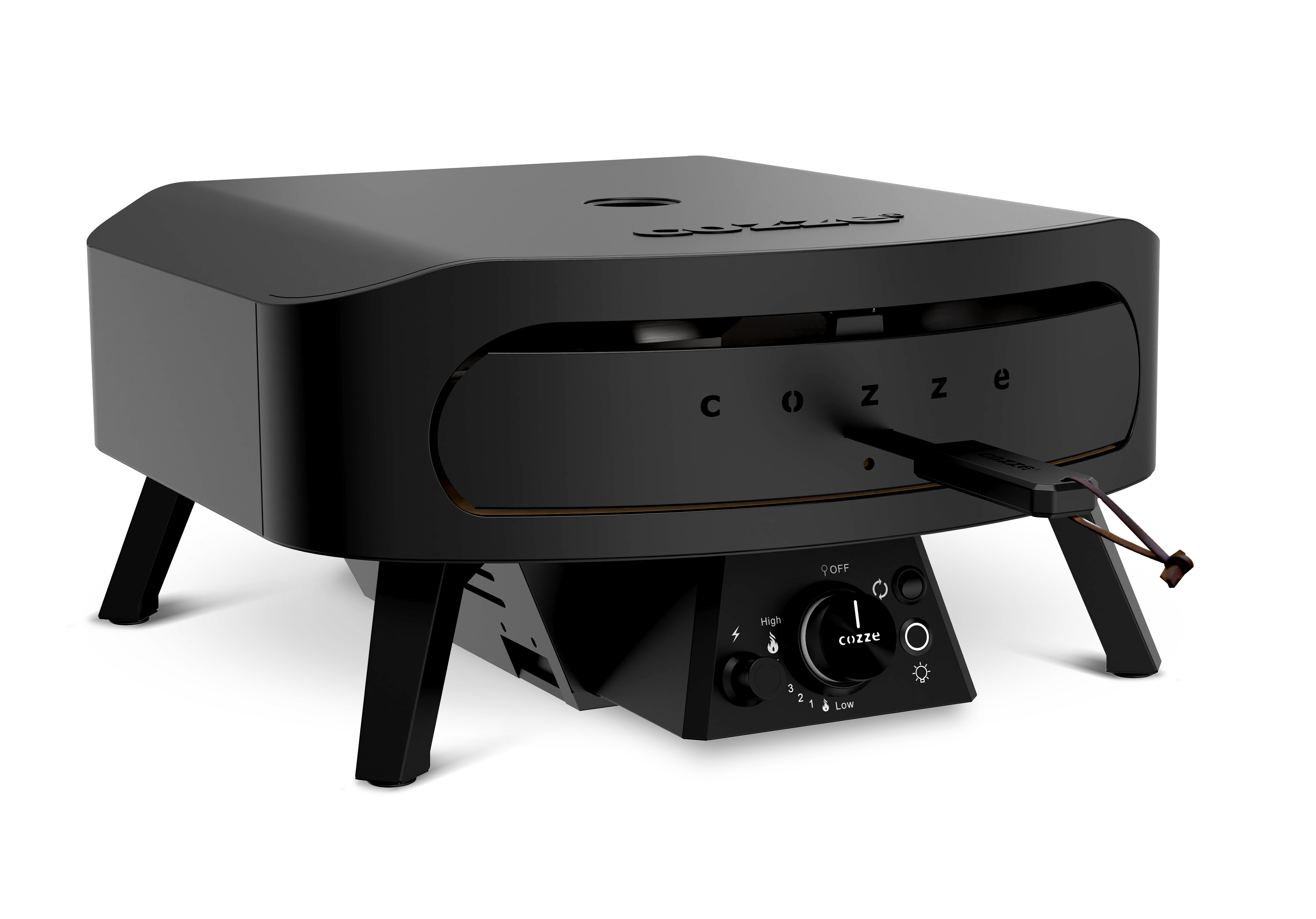 Cozze 17 Inch Gas Fired Rotating Pizza Oven - Black Edition Cozze