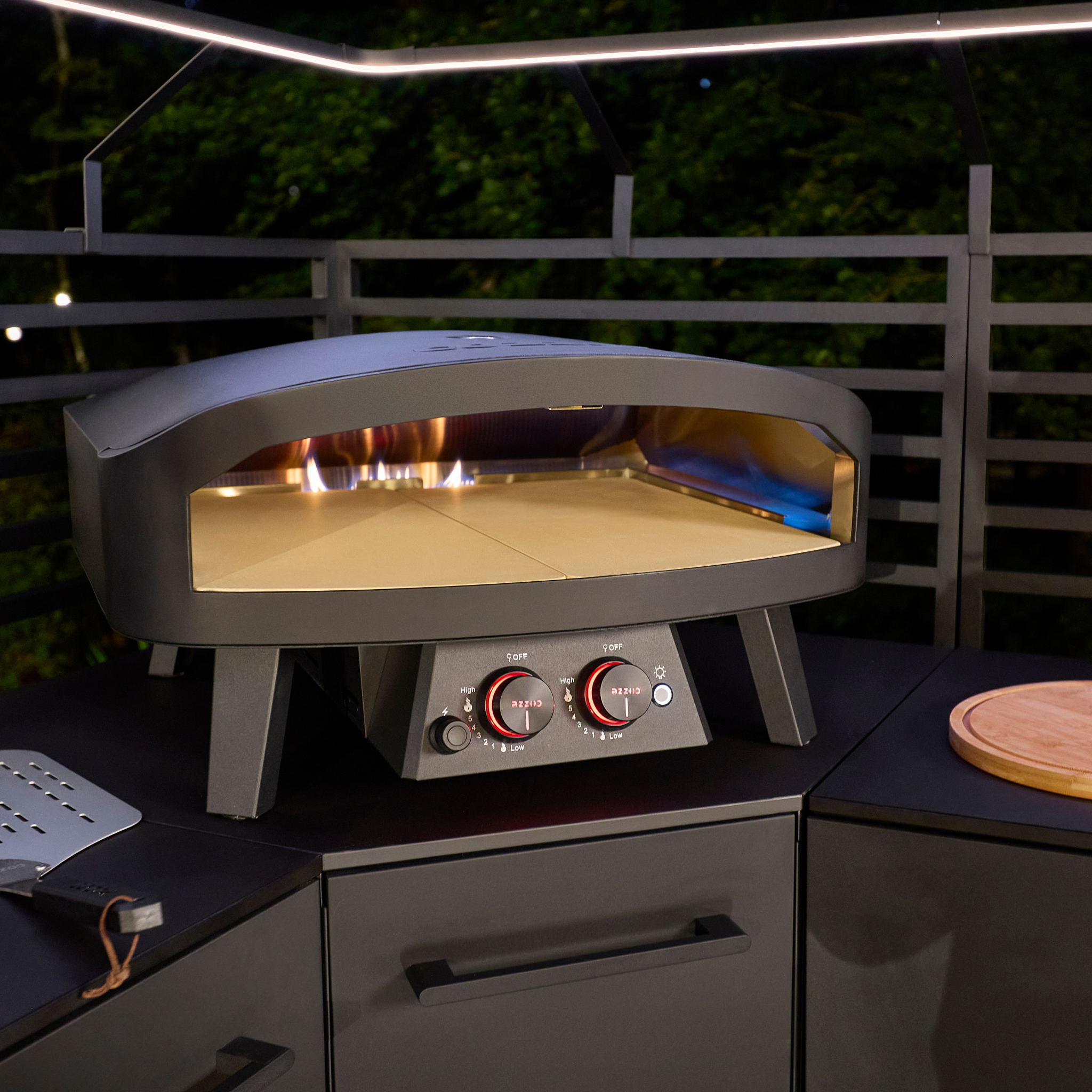 Cozze 24 Inch Gas Fired Pizza Oven - Black Edition Cozze