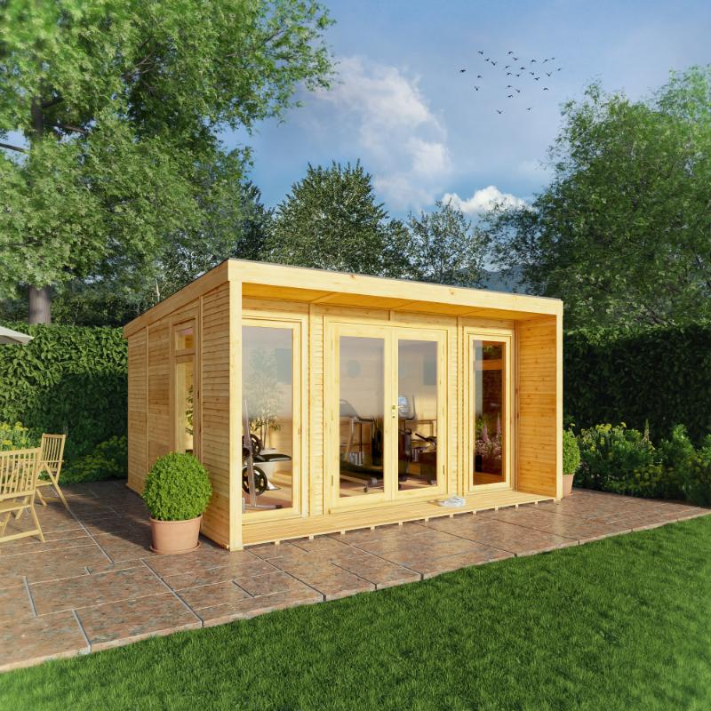 Sherwood Creswell Insulated Garden Room - 4m x 3m (72mm)