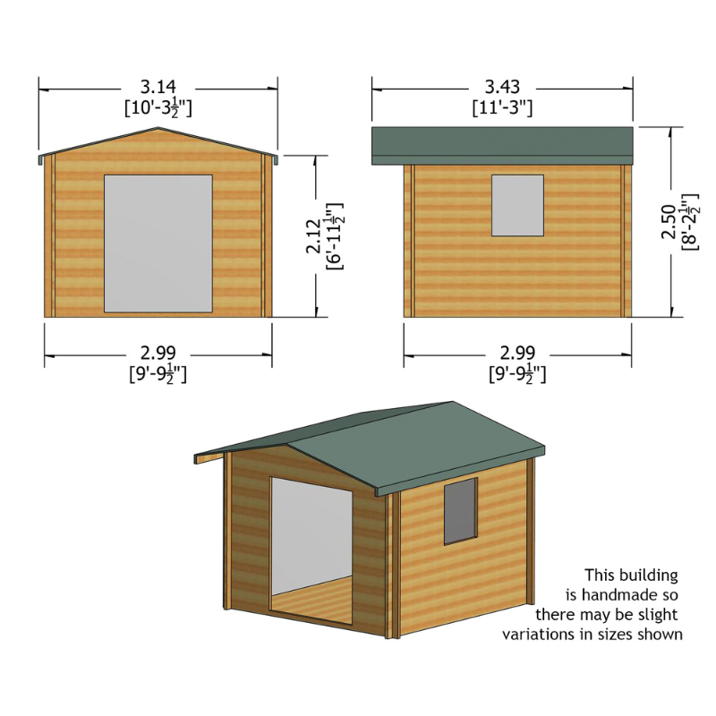 Shire Dalby Log Cabin - 10 x 10