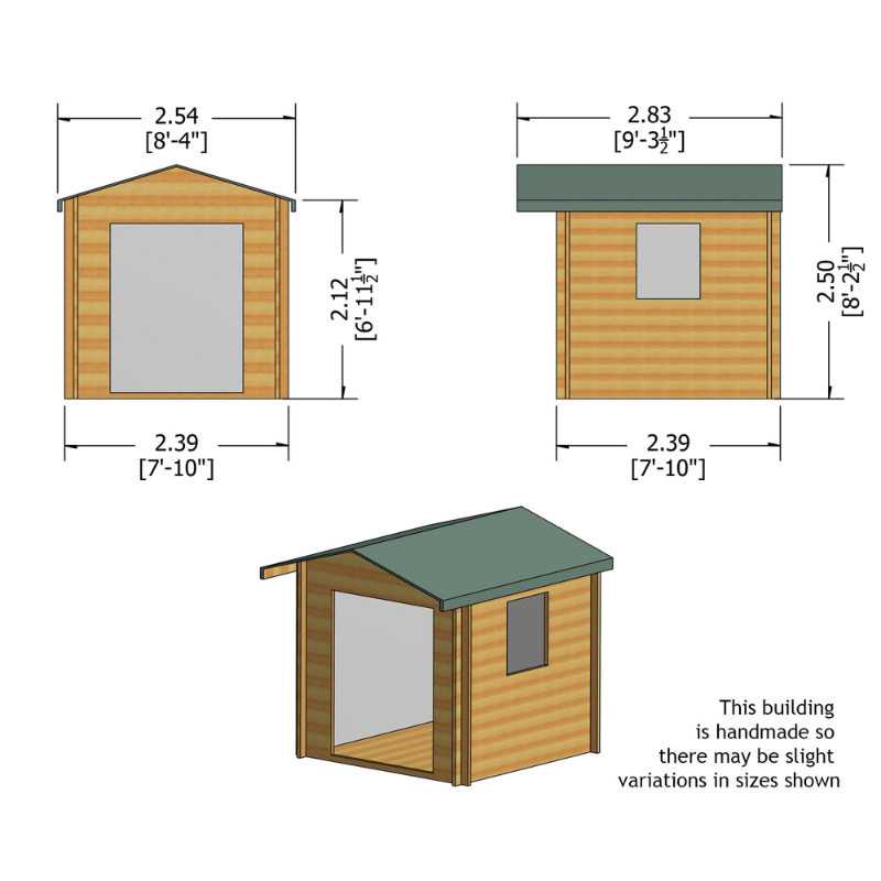 Shire Dalby Log Cabin - 8 x 8