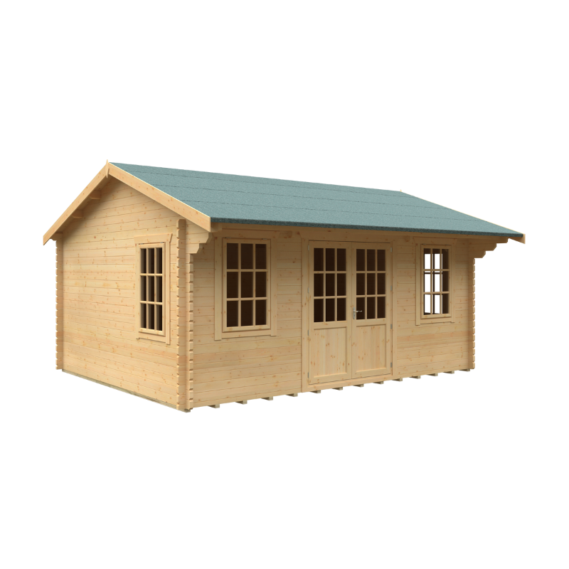 Woodlands The Dalton Apex Log Cabin - 14ft x 12ft (44mm)