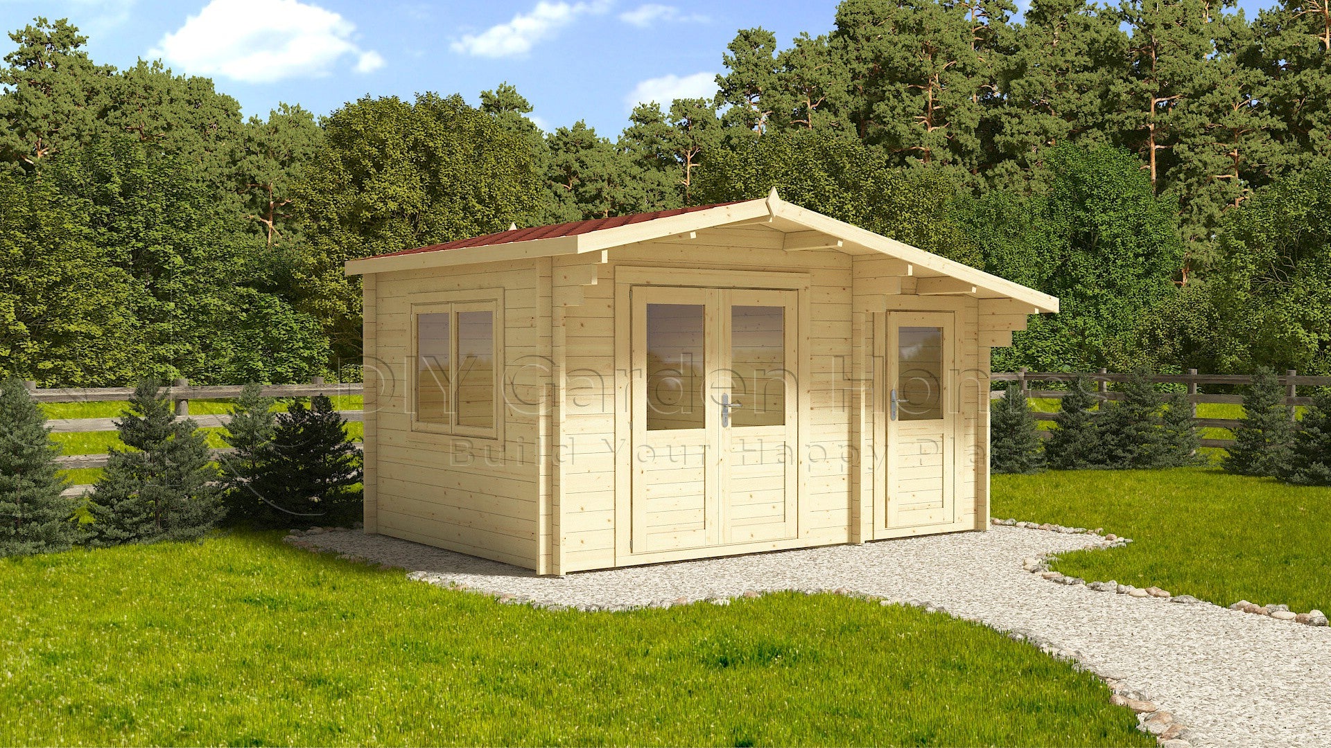 Eurovudas Derby Log Cabin - 4.5m x 3m