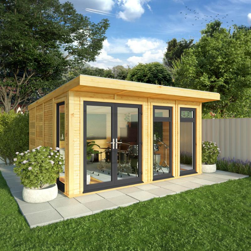 Sherwood Edwinstowe Insulated Garden Room - 4m x 4m (72mm)