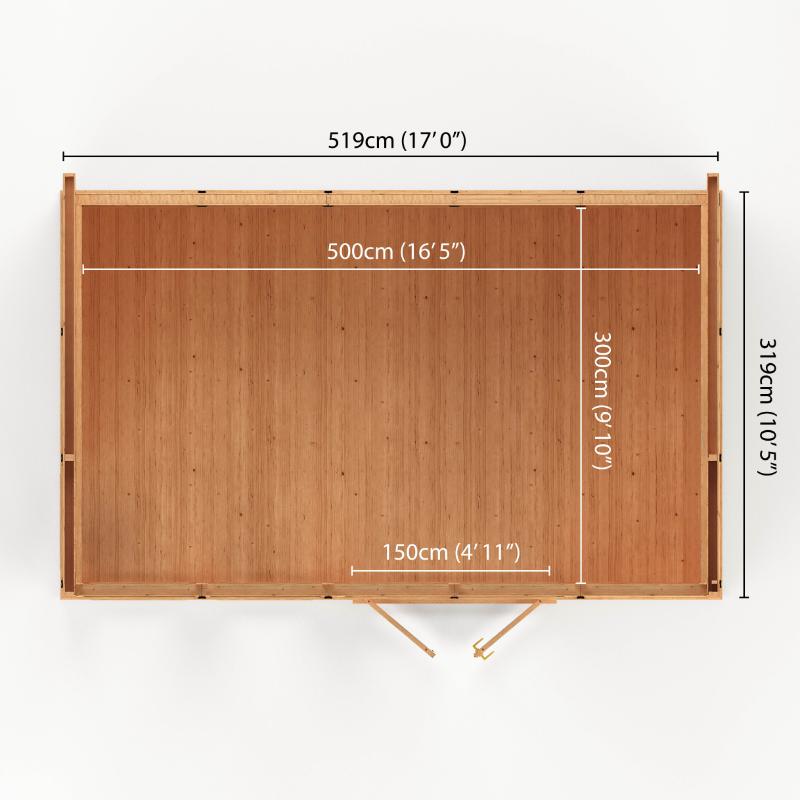 Sherwood Edwinstowe Insulated Garden Room - 5m x 3m (72mm)