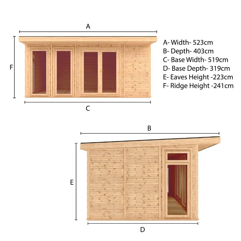 Sherwood Edwinstowe Insulated Garden Room - 5m x 3m (72mm)